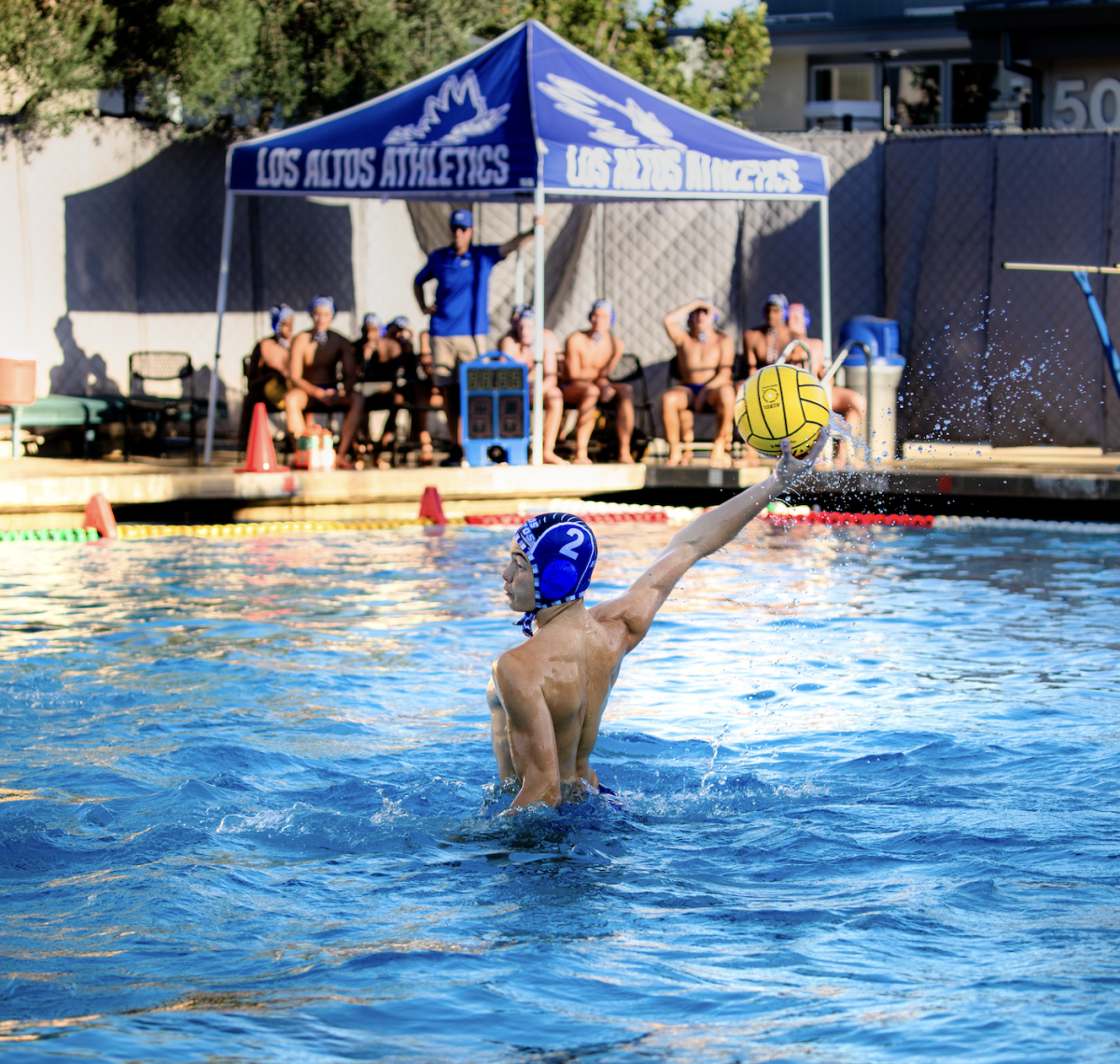 Junior Benji Barkovich winds up the ball to score.